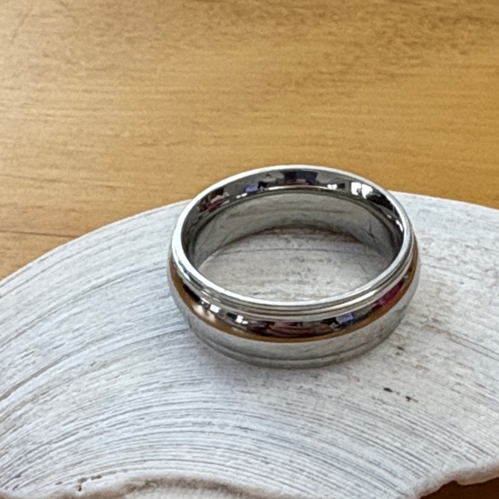 Classic Stainless Steel Wedding Band Men's Size 12.5 comfort band - Picture 2 of 9